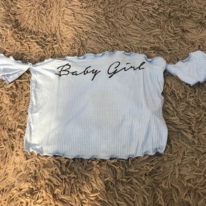 Off the shoulder crop top